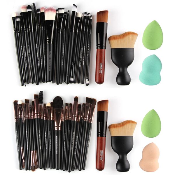 

22pcs/set professional cosmetic makeup brushes powder foundation blush eyebrow lip brush tool powder puff sponge