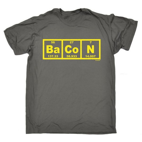

bacon periodic elements table t-shirt science chemist food gift birthday funny confortable tee shirt