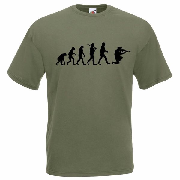 

evolution sniper gun funny 2020 new fashion summer 100% cotton men clothing plus size t shirts