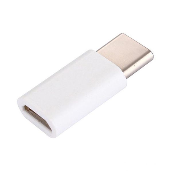 

wholesale 200pcs/lot usb 3.1 type c male to micro usb 2.0 5pin female data adapter for tablet & mobile phone white color