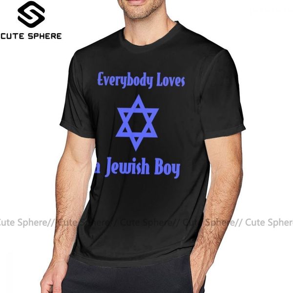 

еврейская тенниска everybody loves еврейский мальчик t-shirt 100 процентов хлопка с коротким рукавом майка симпатичные streetwear printed xx