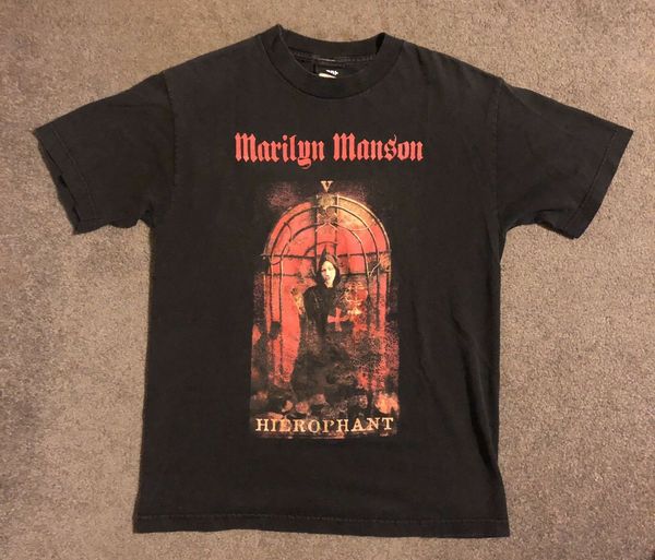 

урожай marilyn manson иерофант рубашка хлопок люди способ тенниска