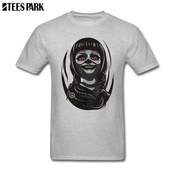 

funny tee shirts annabelle doll printed tees teenage round collar short sleeve t shirts home wear youth cost cool men's t shirts