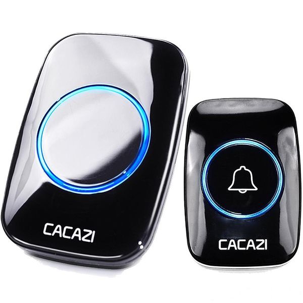 

a10 cacazi waterproof wireless doorbell ring remote home smart door bell 110v 220v 1 button 1 receiver 50set/lot