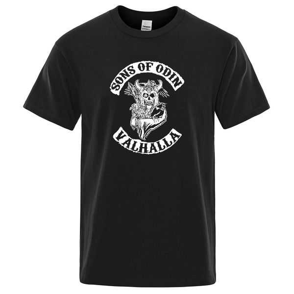 

t shirts sons of odin valhalla chapter t-shirt streetwear awesome tee shirt men short-sleeve casual summer cotton tshirt