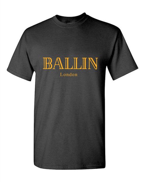 

2017 лето мужская одежда марка o-образным вырезом ballin лондон urban fashion graphic мужской футболки печати мужчины с коротким рукавом май