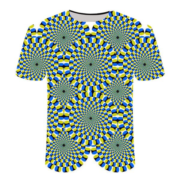 

hypnose heren kleurrijk grappig duizeligheid gothic heren zomer 3d print shirts anime plus size anime men clothing