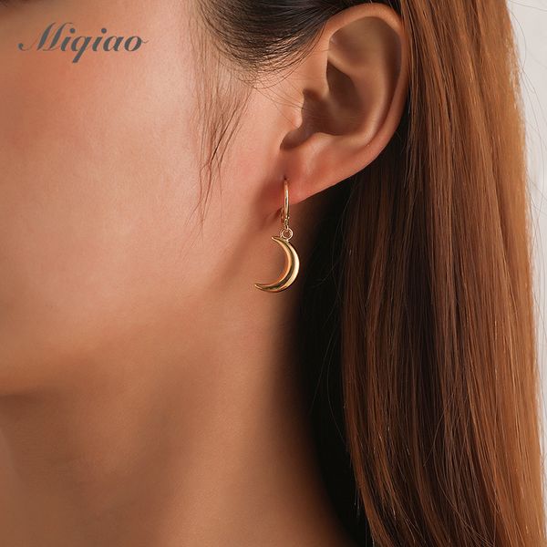 

miqiao boho aesthetic earrings for women piercing hoop earring fashion jewelry geometric pendientes party gifts wholesale, Golden;silver
