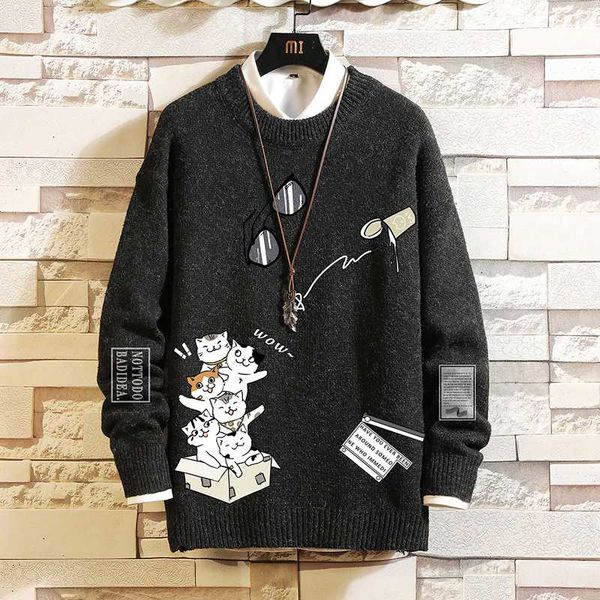 

2020 new sweaters men's black long sleeves autumn winter pullover knitted o-neck plus oversize 5xl, White;black