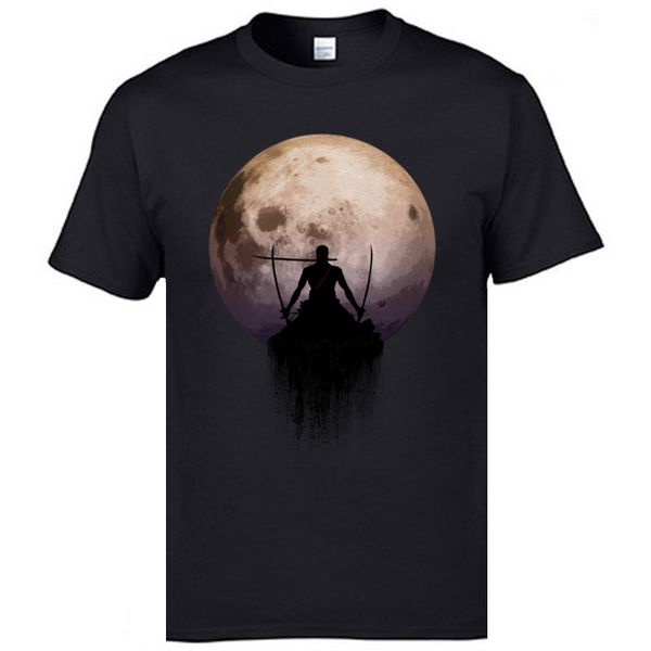 

santoryu samurai t shirt blood moon print short sleeve all cotton men t-shirt custom t-shirts camiseta