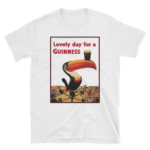 

день прекрасного for a guinness vintage beer ads мужская футболка harajuku топы моды классической футболочки