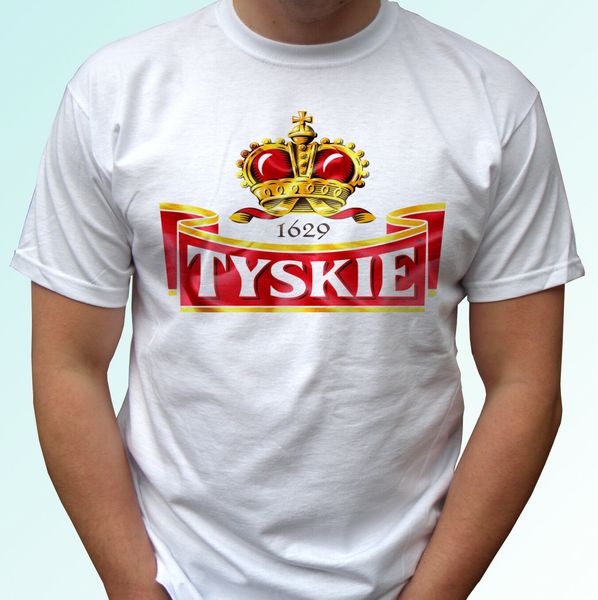 

tyskie biala koszulka polska polski browar piwo alkohol t shirt koszulki meskie