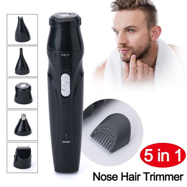 

upgrade 5 in 1 electric nose ear hair trimmer usb rechargeable shaver men face beard eyebrow nose hair clipper removal machine
