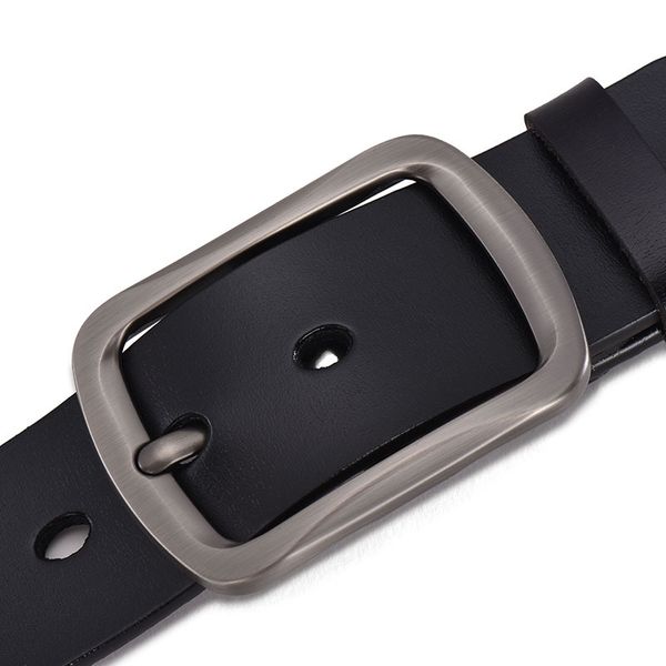 

мужская кожа высокого качества пряжки ретро классические кожаные случайные джинсы дикого мужской подлинный студента ремень, Black;brown