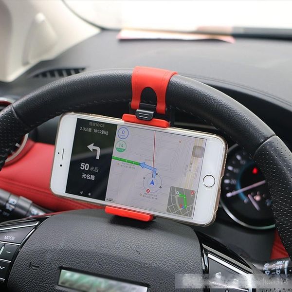 

universal steering clip car phone holder mini mount holder for iphone xs max samsung mobile phone in car holder stand gps