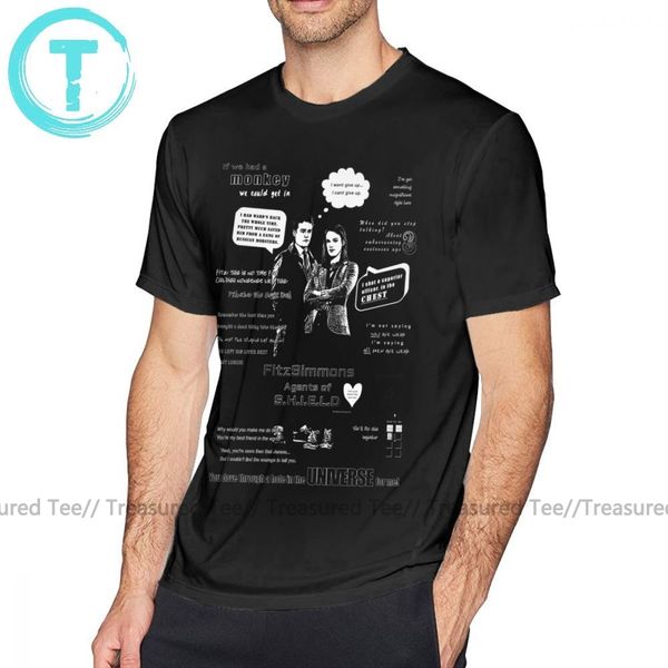 

agents of shield t shirt fitzsimmons t-shirt short-sleeve graphic tee shirt 5x mens 100 cotton summer funny tshirt