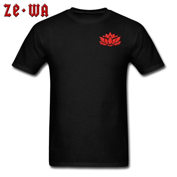 

tee shirt custom t-shirt men tshirt lotus print clothes mandala buddhism black clothes cotton hip hop personalized tshirts