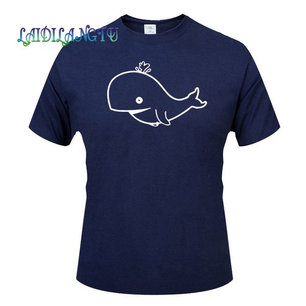

sell cartoon cute whale short sleeve t shirt o-neck men t-shirt simple homme t shirts