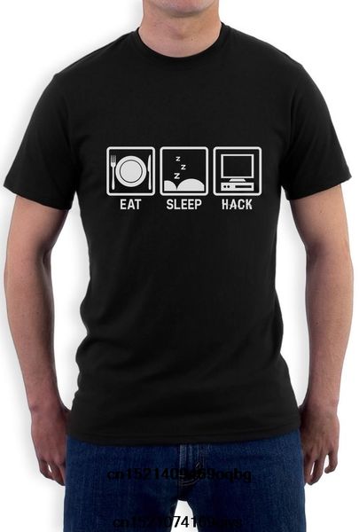 

tees custom any logo size eat sleep hack - hacker computer programmer gift idea t shirt fsociety inspired chinese