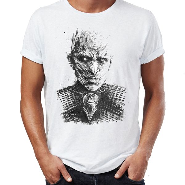 

men's t shirt the night king awesome pencil drawing printed tee