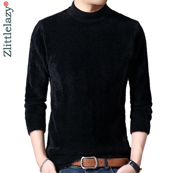 

men's sweaters 2021 casual thick warm winter solid knitted pull sweater men wear jersey dress pullover knit mens male fashions 02102, White;black