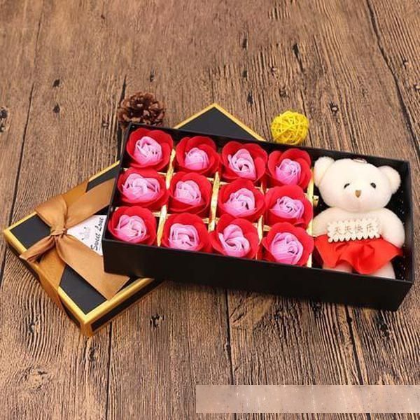 

soap flower valentine s day gift selling soap flowers box immortal flower 12 roses creative soap flowers wholesale 00