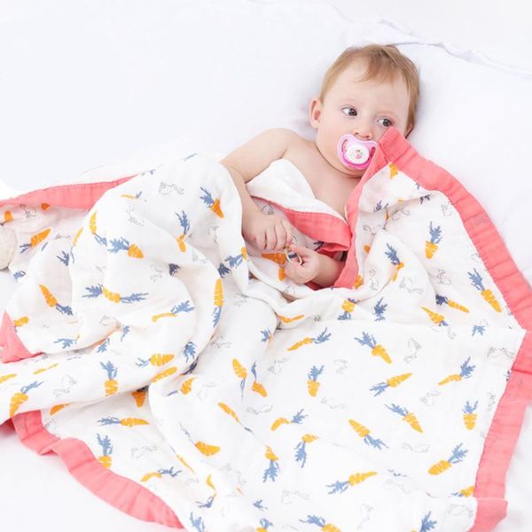 

120*150 cm muslin blanket baby sleeping blanket newborn swaddle breathable infant kids bath towel toddler stroller cover