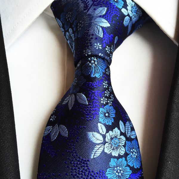 

neck ties linbaiway mens floral printed necktie for business wedding neckties handmade jacquard slim tie custom logo, Blue;purple
