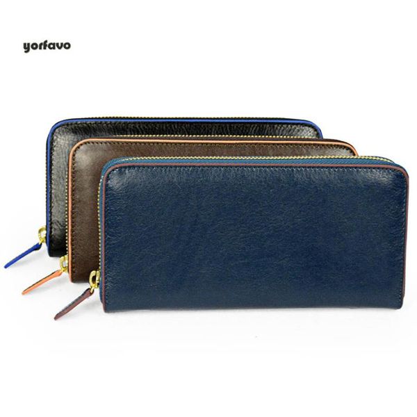 

wallets fast delivery full grain genuine leather luxury custom long wallet for men purse, Red;black