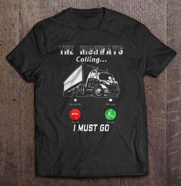 

мужчины тенниска хайвеи calling i must go -trucker женщины футболку