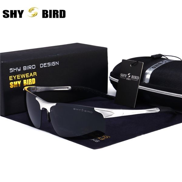 

shybird sunglasses coating polarized mirror men's aluminum glasses and magnesium men's sunglasses glasses accessories 8177, White;black