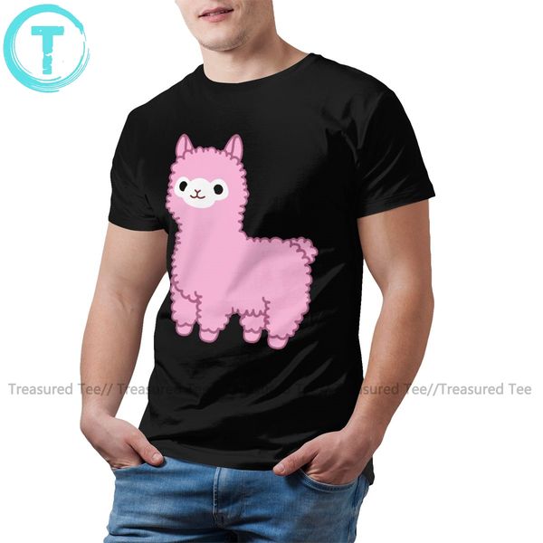 

альпака футболка pink альпака футболка мужчины summer tee shirt плюс размер хлопок высокий коротким рукавом печатный tshirt