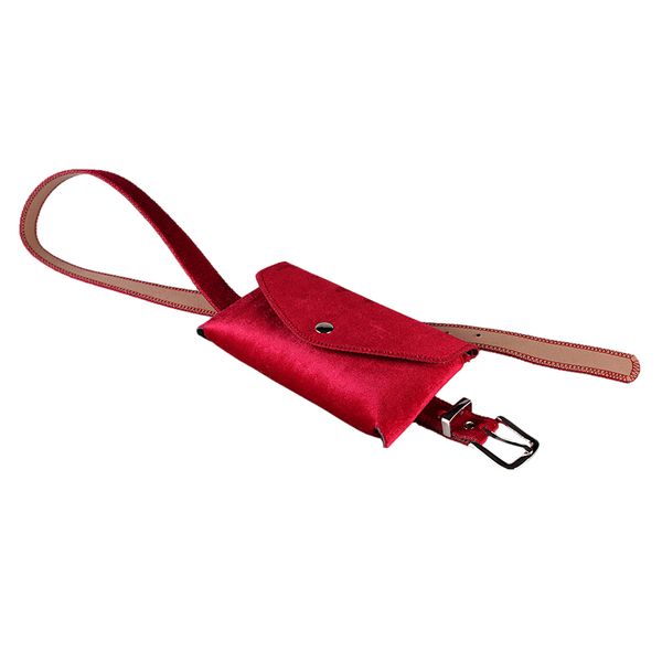 

женская кожа пояс fanny pack со съемной талии мешок мода пояса сумки, Black;red
