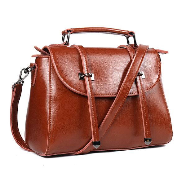 

женский кожаная сумка сумка сумка масло wax натуральной кожи одно плечо крест ретро моды сумки