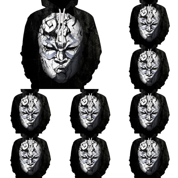 

новая jojo фантазия приключение анимации 3d капюшон косплей аниме sweatshirtperipheral новых jojo фантазия приключение анимация 3d свитер с, Black