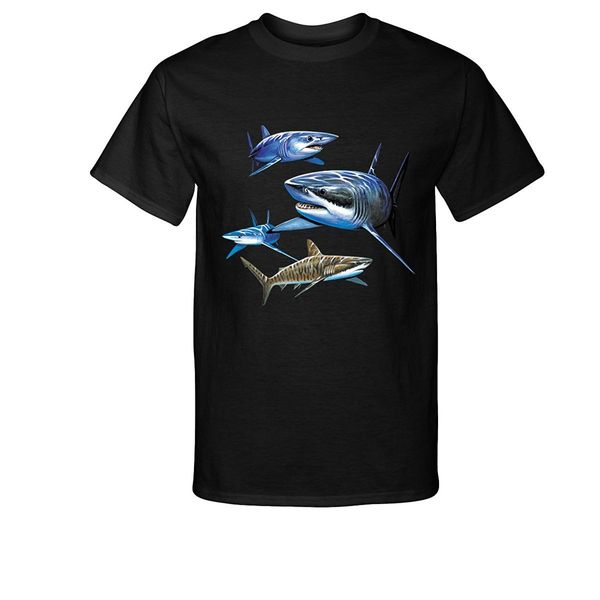

2019 fashion cotton tee shirt fashion sharks - swimmings marine t-shirt