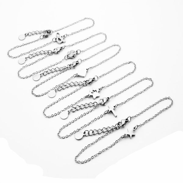 

charm bracelets women bracelet love heart stainless steel infinity cross fashion jewelry, Golden;silver