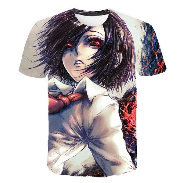 

tokyo ghoul blood japan anime cosplay 3d print shirts plus size aesthetic aesthetic men clothing