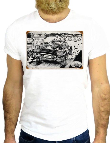 

2019 fashion ment shirt summer style orange country international america raceway route 66 usag order t shirts