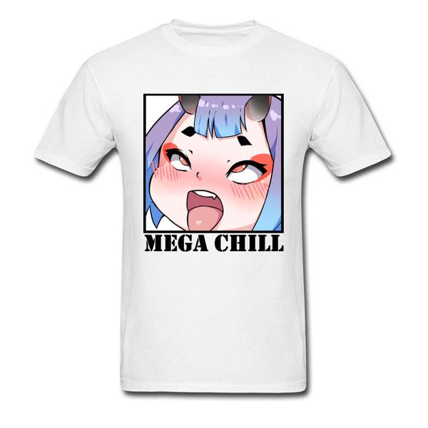 

mega chill t-shirt men anime tshirt short sleeve summer tee shirts funny girl streetwear mens 100% cotton o neck japan style