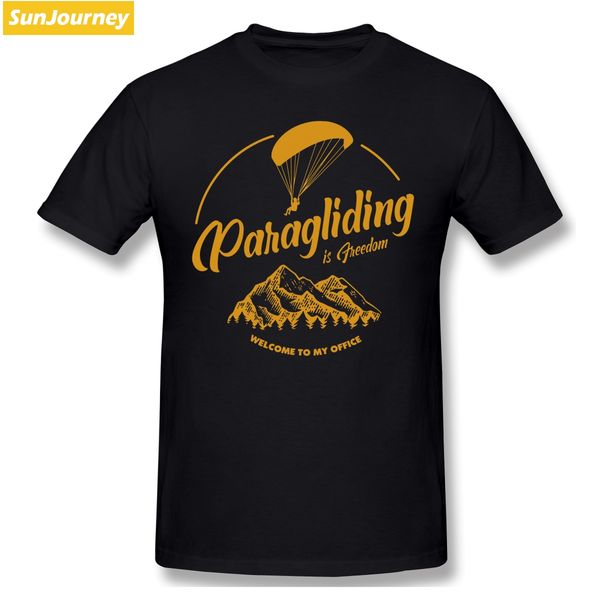 

om paragliding welcome to my office t shirt big size o-neck cotton short sleeve custom men tshirt