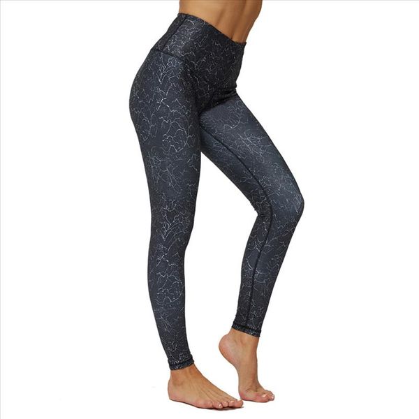 

workout leggings printing sports trousers breathable skinny elasticity pencil pants legging push up high waist sportswear leggin, Black