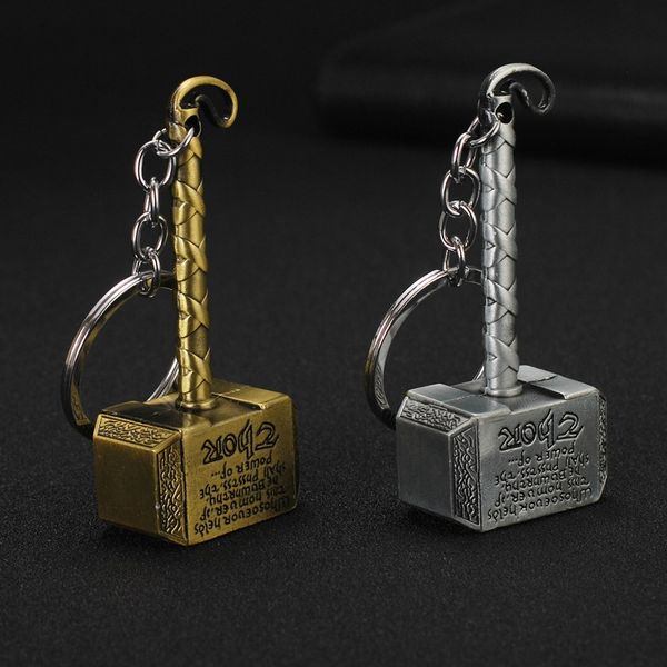 

10pcs/lot movie students mens rocky accessories hammer keychains quake metal key chains gift party toy props for men, Silver