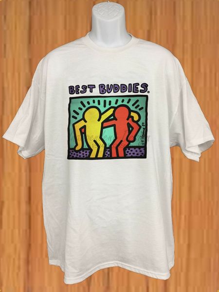 

vintage~ 89 artist keith harring buddies man t-shirt usa size s - 3xl