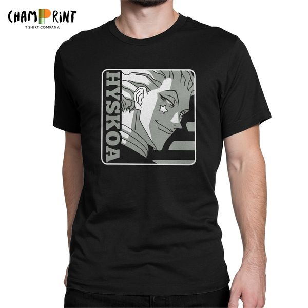 

anime hunter x hunter hisoka t shirts men cotton vintage t-shirts round collar hxh tee shirt short sleeve gift