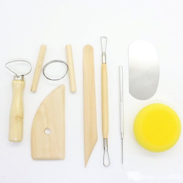 

reusable diy pottery tool home handwork wear resistant supplies clay sculpture ceramics molding drawing tools universal flexible 8pcs/set