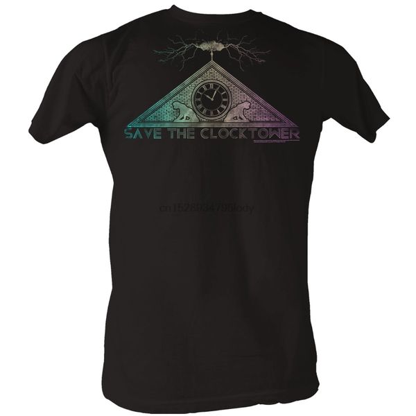 

back to the future - clock tower mens t-shirt in coal
