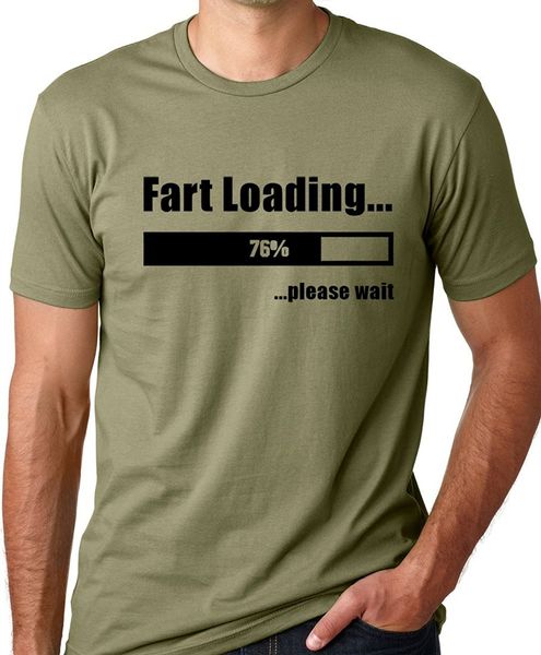 

2019 new summer cool tee shirt fart loading funny t-shirt joke tee cotton t-shirt