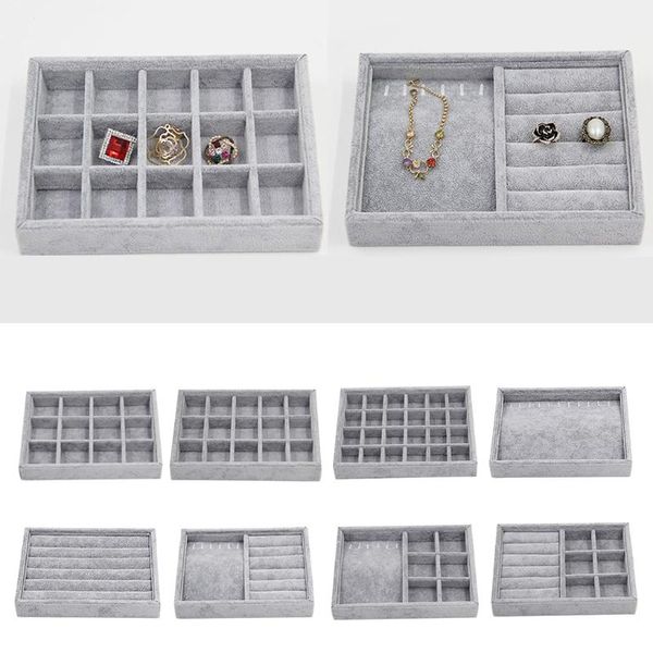 

jewelry tray drawer insert display show case organizer for necklace bracelet, Pink;blue