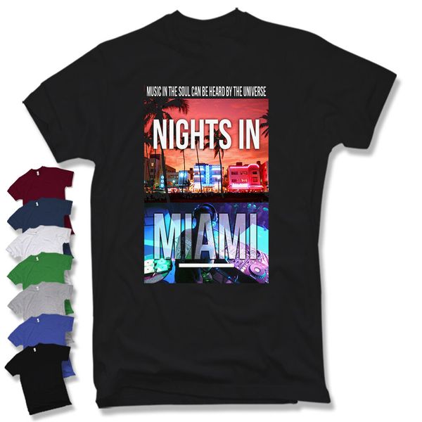 

miami dj t-shirt-party отдыха usa exclusive florida размер s m l xl xxl vintage tee shirt